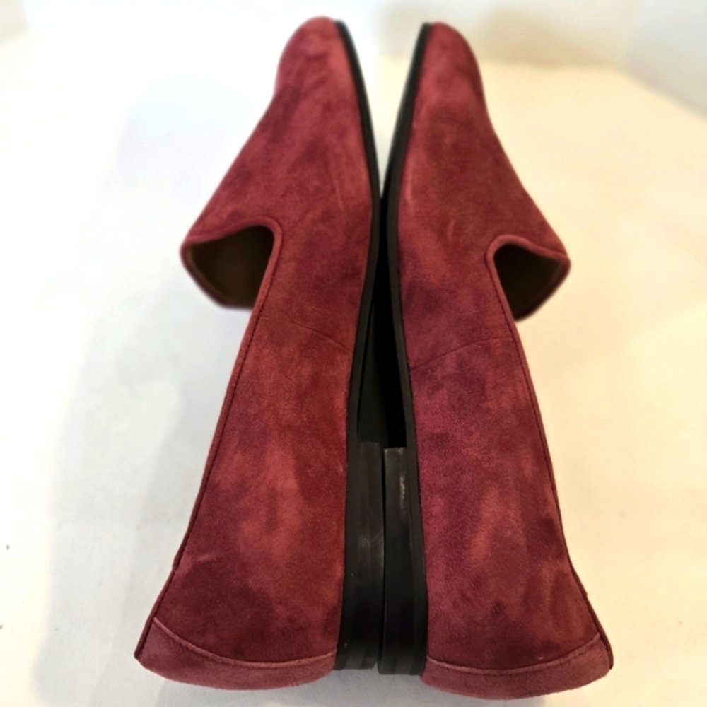 NWOT ! Vionic Burgundy Suede Leather Loafers Flats - Picture 7 of 13